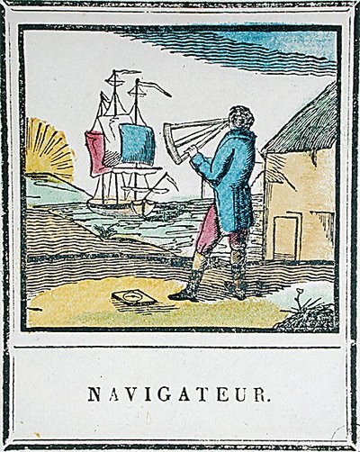 Le Navigateur, planche 528 de Les Petits Métiers - French School